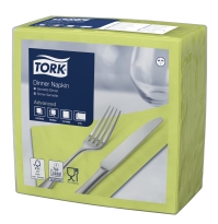 Servetten Tork Dinner Advanced 39x39cm Lime 2lg. 4-vouw (477900)